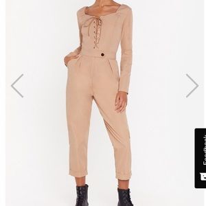 Khaki jumpsuit from nasty gal